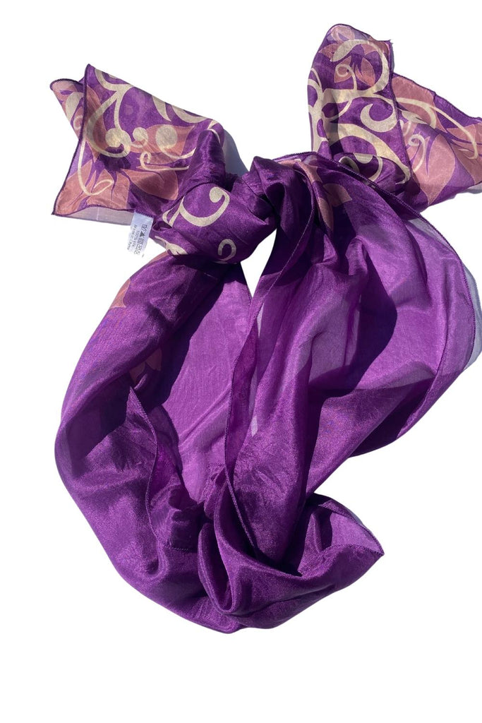 Purple Dreams Head Scarf - Silk