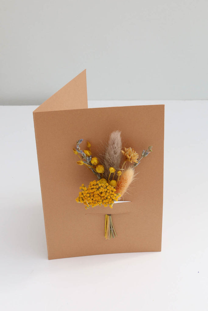 Dried Flower Card - Butterscotch