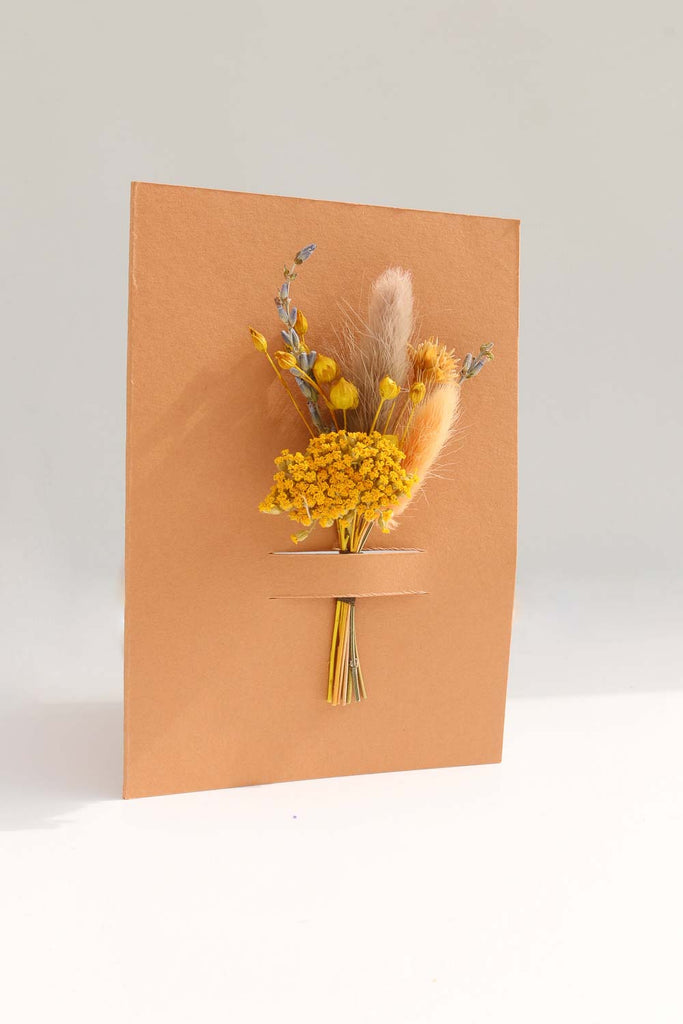 Dried Flower Card - Butterscotch