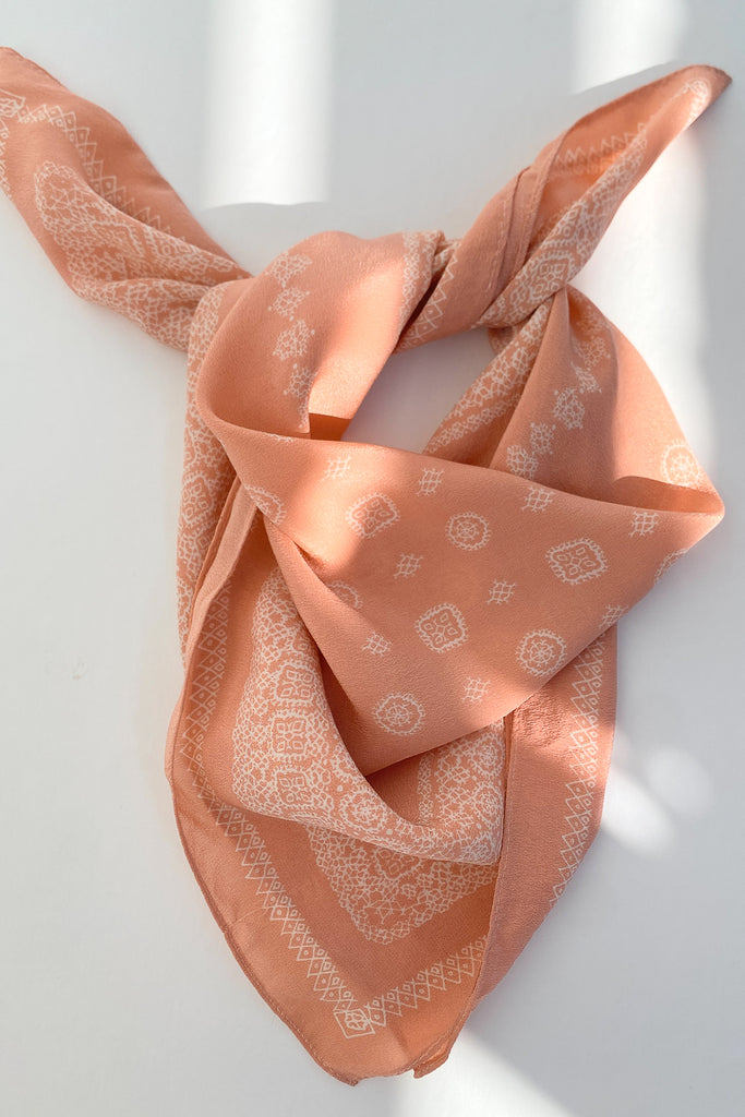 Summer Tie Dye - Silk Scarf | Sustainable Hair Accessories  display picture 3