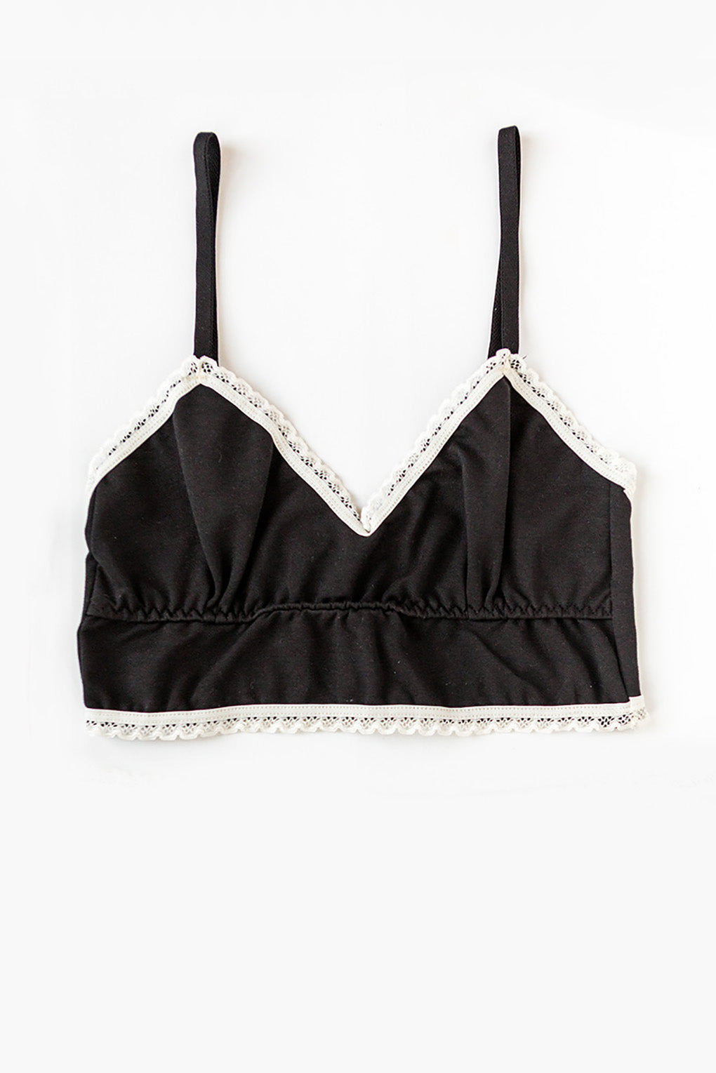 Organic Cotton Bralette in Black