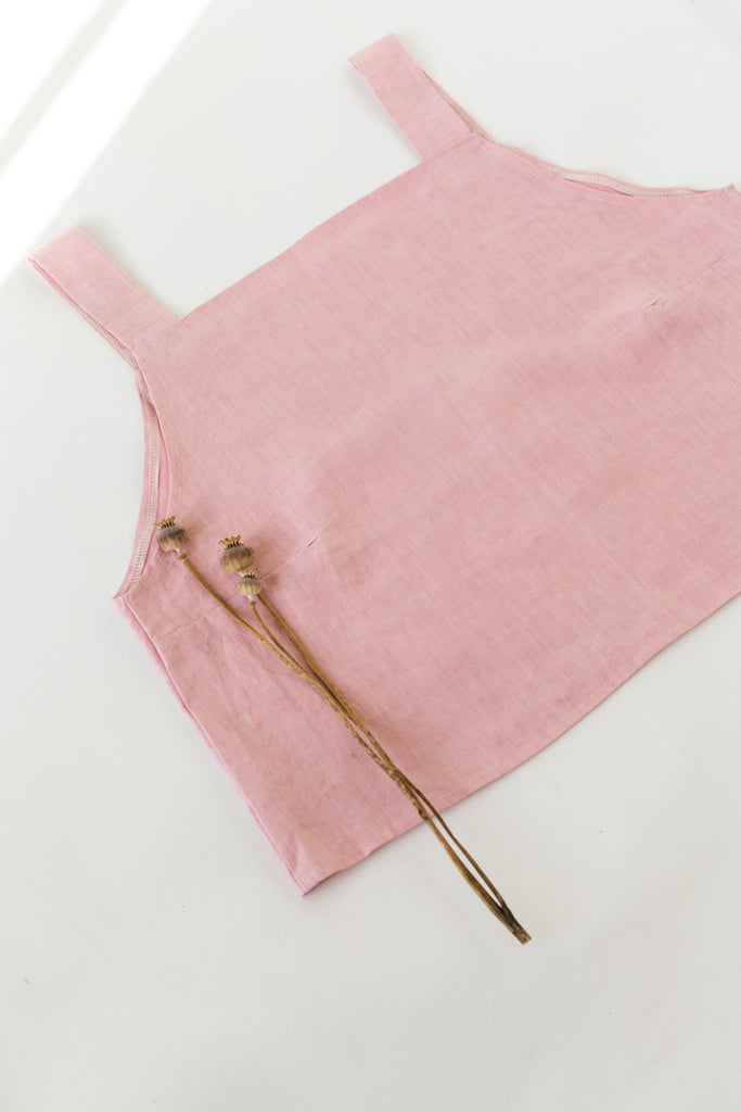 Pale Pink Linen Emily Top