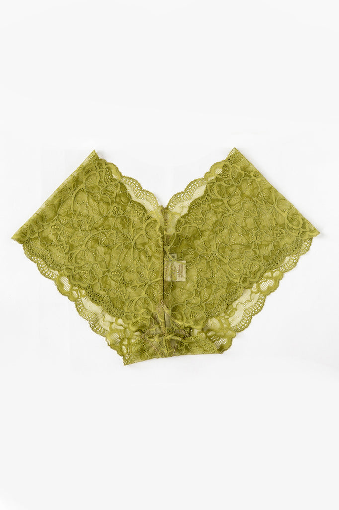 Pear Green Lace French Knickers